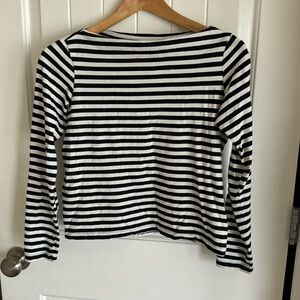 Black and White Striped Blouse
